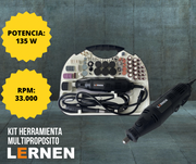 Herramienta Multipropósito Kit Tipo Dremel 135w 211 Piezas