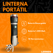 Linterna Con Zoom Multiprósito Con Cortaplumas / Navaja