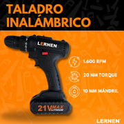 Taladro Inalámbrico 21V Brocas 2 Baterías EC