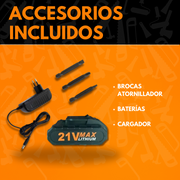Taladro Inalámbrico 21V Brocas EC