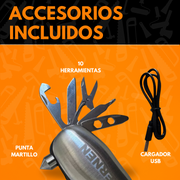 Linterna Con Zoom Multiprósito Con Cortaplumas / Navaja