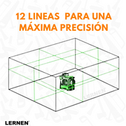 Laser 12 Líneas + Maletín + Trípode Verde