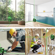 Laser 12 Líneas + Maletín + Trípode Verde
