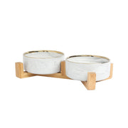 Plato Cerámica 850 ml doble Mármol dorado
