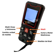 Medidor De Distancia Laser Digital 40m Con Accesorios