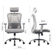 Silla De Oficina Escritorio Reclinable PRO Gris