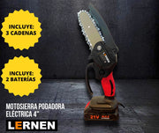 Motosierra Podadora Konnen Eléctrica + 2 Baterías