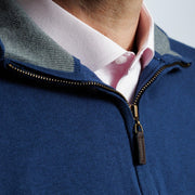 Sweater Azul Piedra Cuello alto  Cierre I25