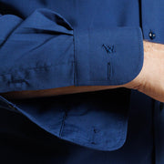 Camisa  Etiqueta Roja Lisa Azul V24-1.1