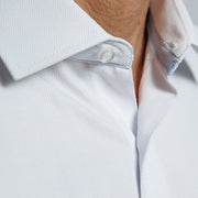 Camisa  Etiqueta Roja  Blanca Texturada Espiga I25-1.0