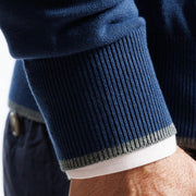 Sweater Azul Piedra Cuello alto  Cierre I25