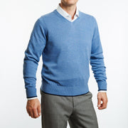 Sweater  Azul Jeans Escote en V