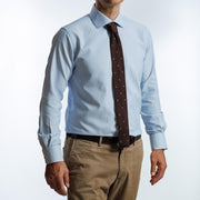 Camisa  Etiqueta Roja Celeste Texturada Mico Puntos I25-1.0