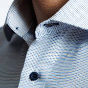 Camisa  Etiqueta Roja Celeste Texturada Mico Puntos I25-1.0