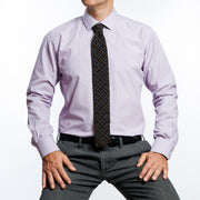 Camisa  Etiqueta Roja Lila Fil a Fil  I25-1.0