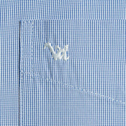 Camisa Azul Micro Cuadros Etiqueta RojaI25-1.1