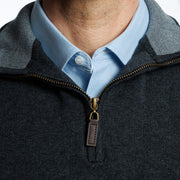 Sweater Gris Marengo Cuello alto Cierre I25