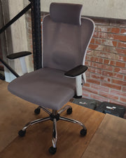 Silla Escritorio - Gris con Blanco